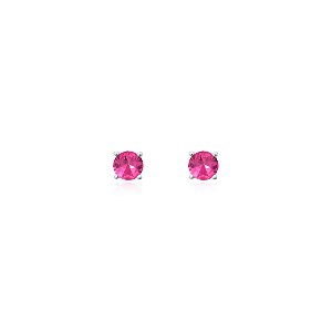 Brinco 3mm pink prata 925
