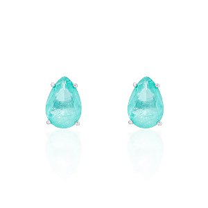 Brinco gota 8mm colombiana prata 925