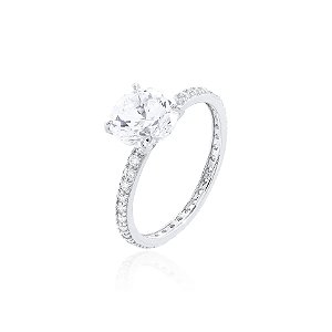 Anel solitário na prata 925 (escolha o tamanho)