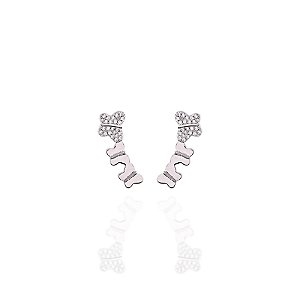 Brinco earcuff de borboletas