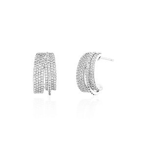 Brinco oito fileiras cristal