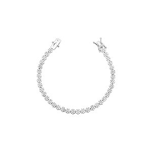 Pulseira riviera com formato de flor