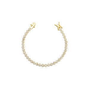 Pulseira riviera com formato de flor