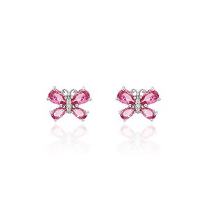 Brinco de borboleta pink