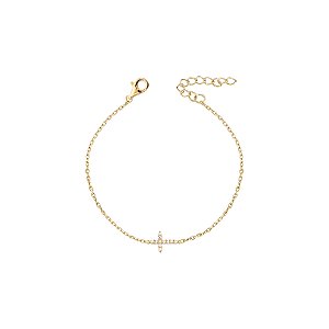 Pulseira cruz cravejada