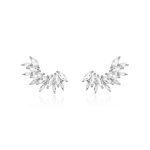 Brinco earcuff navete cristal