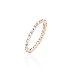 Anel cravejado 1,5mm cristal (escolha o tamanho)