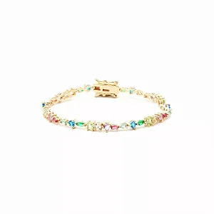 Pulseira riviera colorida com formato diferente