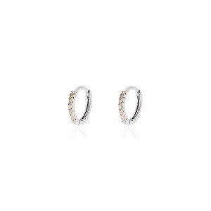Argola citrino na prata 925