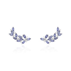 Brinco earcuff tanzanita prata 925