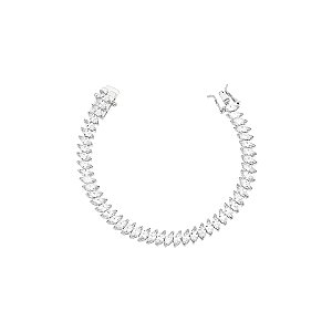 Pulseira riviera navete 3mm cristal