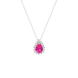Colar gota 8mm pink