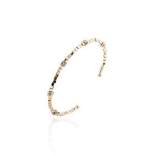 Bracelete com quadradinhos dourado