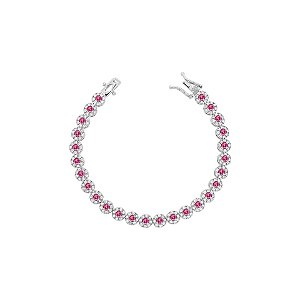 Pulseira riviera redonda pink