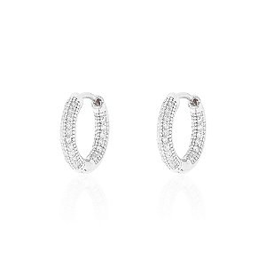 Argola cravejada grande