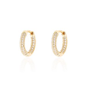 Argola cravejada grande