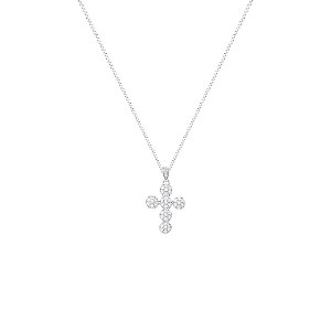 Colar de cruz cravejada