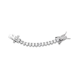 Extensor de riviera 2,5mm três garras na prata 925