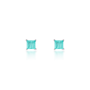 Brinco quadrado 4mm colombiana prata 925