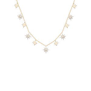 Colar estrelas oito pontas