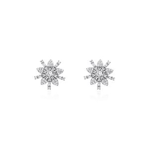 Brinco de flor cristal