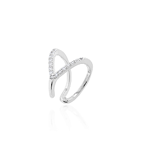 Piercing fake cristal na prata 925