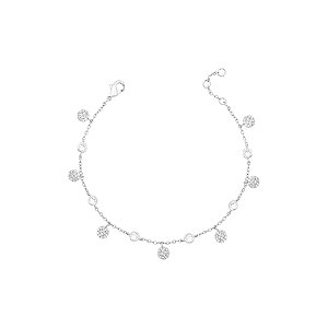 Pulseira com pontos de luz e e bolinha cravejada