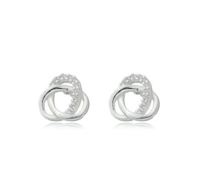 Brinco torcido na prata 925