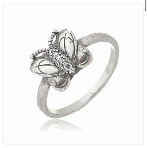 Anel de borboleta  na prata 925 ( escolha o tamanho )