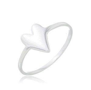 Anel de coração liso na prata 925 ( escolha o tamanho )