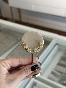 Trio de flor cravejada