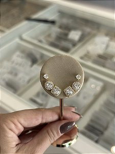 Trio formato diferente dourado