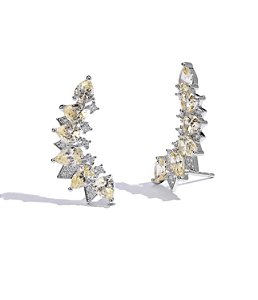 Brinco earcuff seis gotas citrino