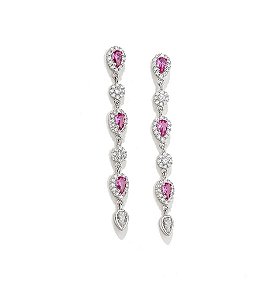 Brinco longo pink