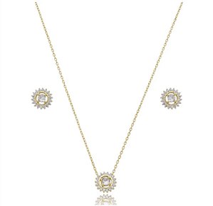 Conjunto redondo cravejado