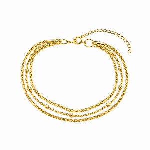 Pulseira três correntes diferente