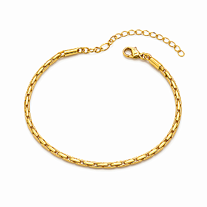 Pulseira lisa dourada