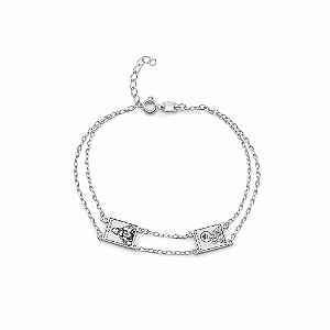 Pulseira escapulário na prata 925