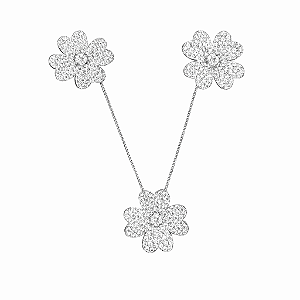 Conjunto de flor cristal