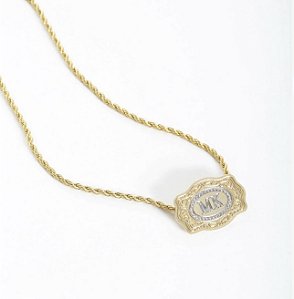 Colar monograma de fivela cordão baiano