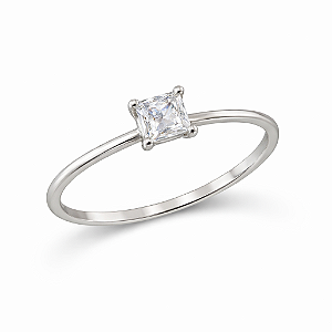 Anel solitário na prata 925 ( escolha o tamanho )