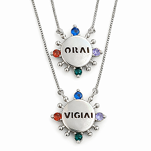 Colar escapulário orai e vigiai