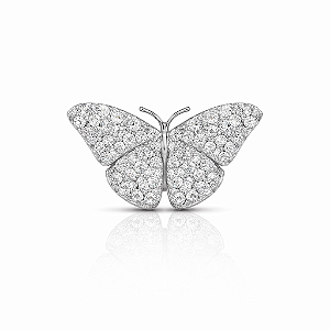 Broche pequeno de borboleta cristal