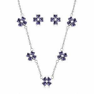 Conjunto de trevo lilás