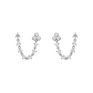 Brinco para dois furos com pontos de luz