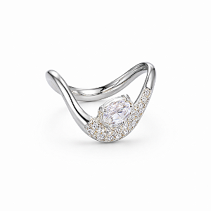 Anel de dedinho cravejado ( escolha o tamanho )