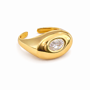 Anel de dedinho oval de regulagem