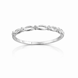 Anel de elos com pontos de luz na prata 925 ( escolha o tamanho )