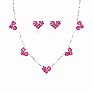 Conjunto de coração pink