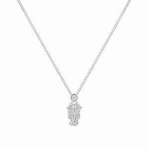 Colar Nossa Senhora de Guadalupe na prata 925